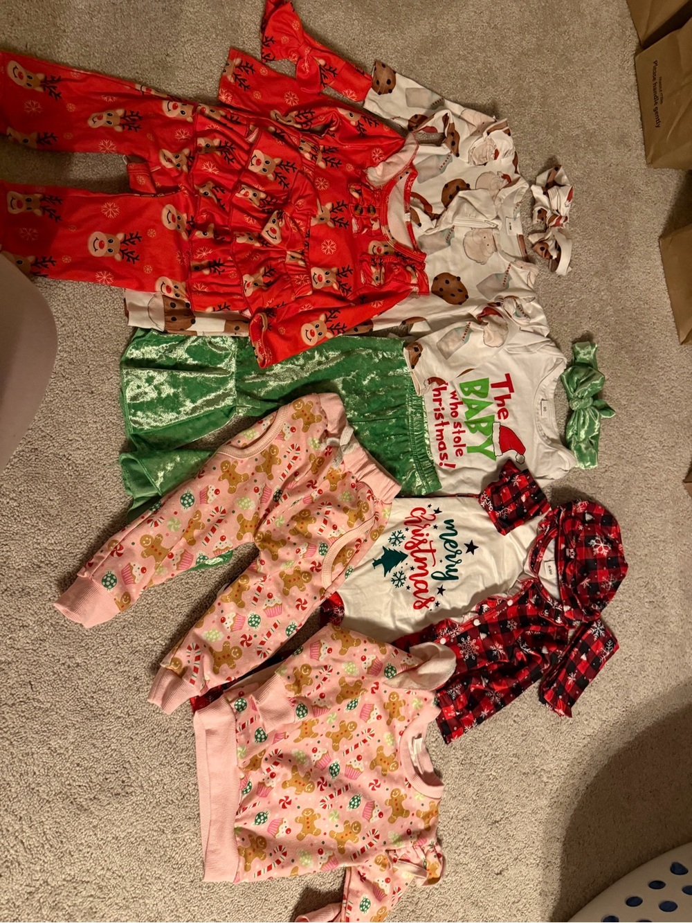 Holiday Baby & Toddler Clothing Lot - Christmas Prints